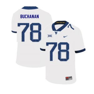 Men's West Virginia Mountaineers NCAA #78 Daniel Buchanan White Authentic Nike 2019 Stitched College Football Jersey TZ15Y30MI